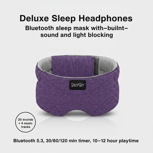 Deluxe Sleep Headphones (Purple)- Bluetooth Sleep Mask