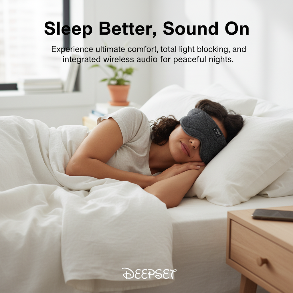 Deluxe Sleep Headphones (Grey)- Bluetooth Sleep Mask